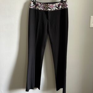 Marciano Pants Embroidered Waistband Black Size 2